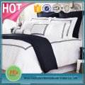 Custom 100% Cotton Embroidered Duvet Cover White Solid Color
